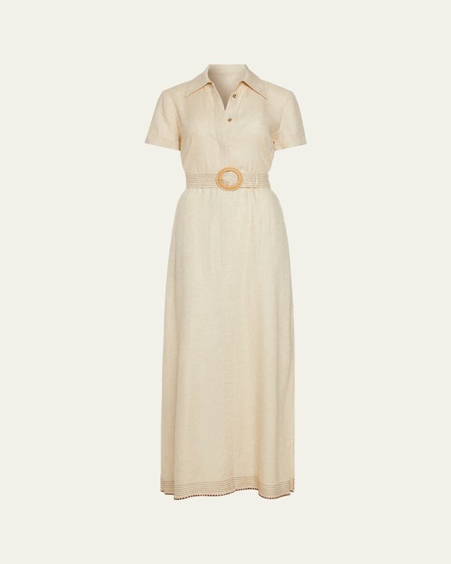 Melina Belted Maxi Shirtdress